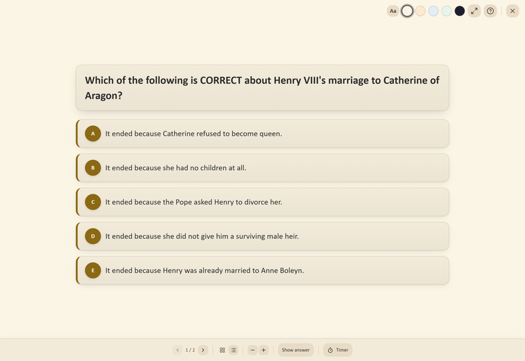 Multiple choice